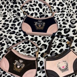 Juicy Couture Pink, Black, and Brown Shoulder Bags